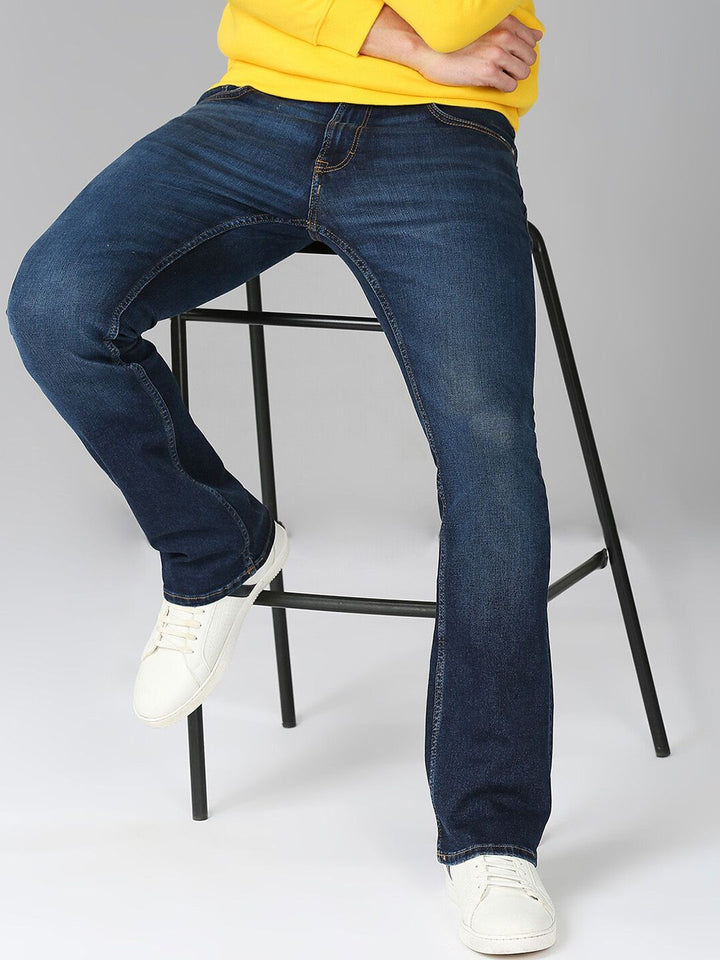 SPYKAR Men Rafer Bootcut Low-Rise Light Fade Stretchable Jeans