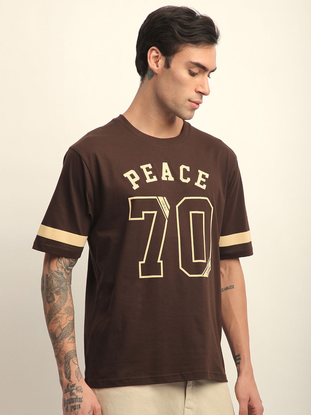 DILLINGER Men Short Sleeve Oversized Applique Printed Tshirt