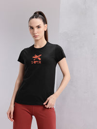 HRX by Hrithik Roshan Brand Logo Print Training T-shirt