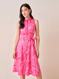 AND Printed Cotton Shirt Midi Dress