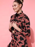 STREET 9 Women Pink Camouflage Jacket