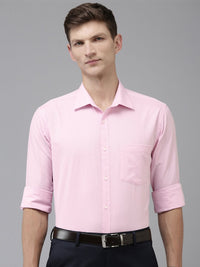 Park Avenue Pure Cotton Self Design Textured Slim Fit Opaque Formal Shirt