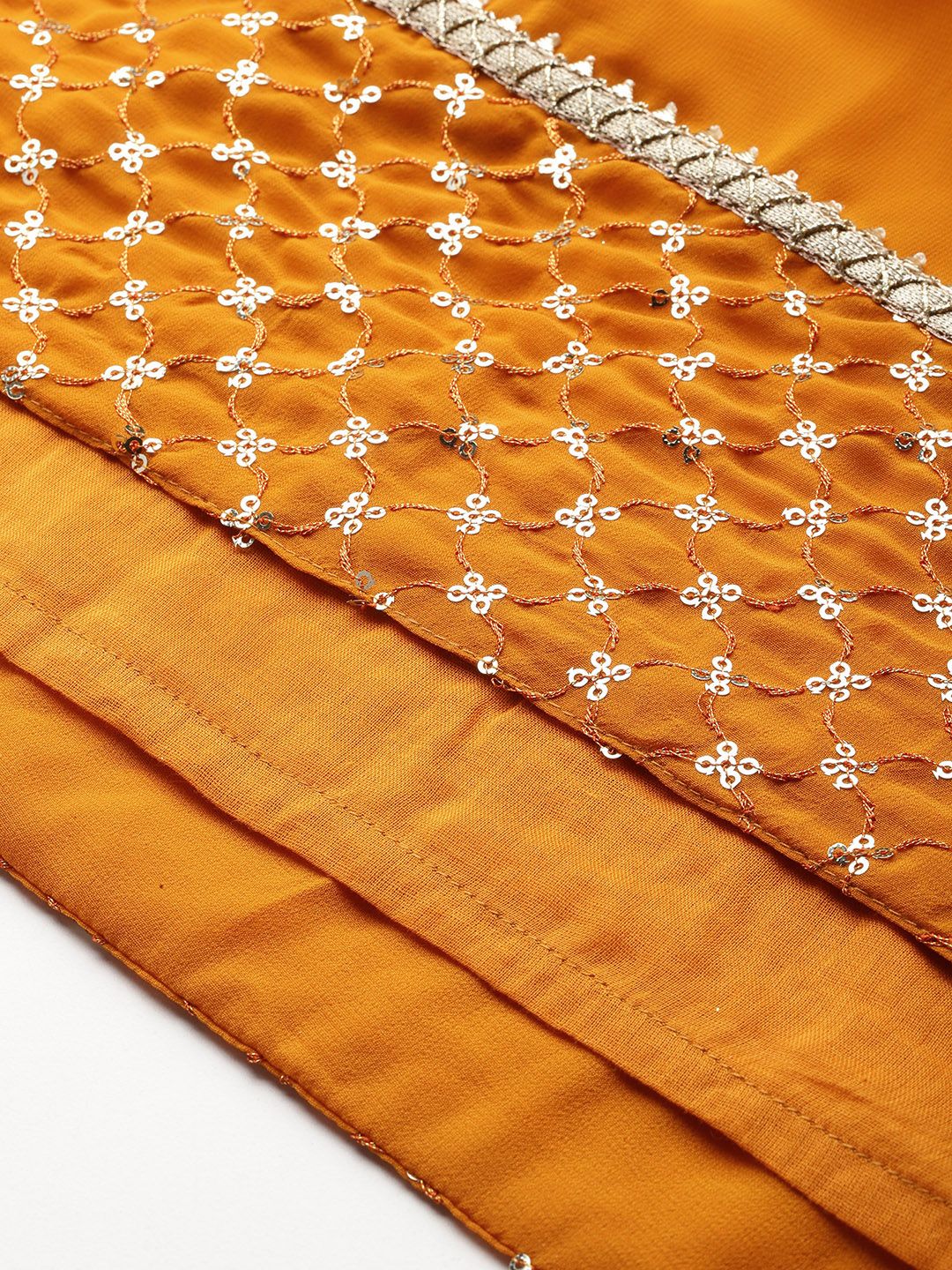 Anouk Yoke Design Sequinned A-Line Kurta