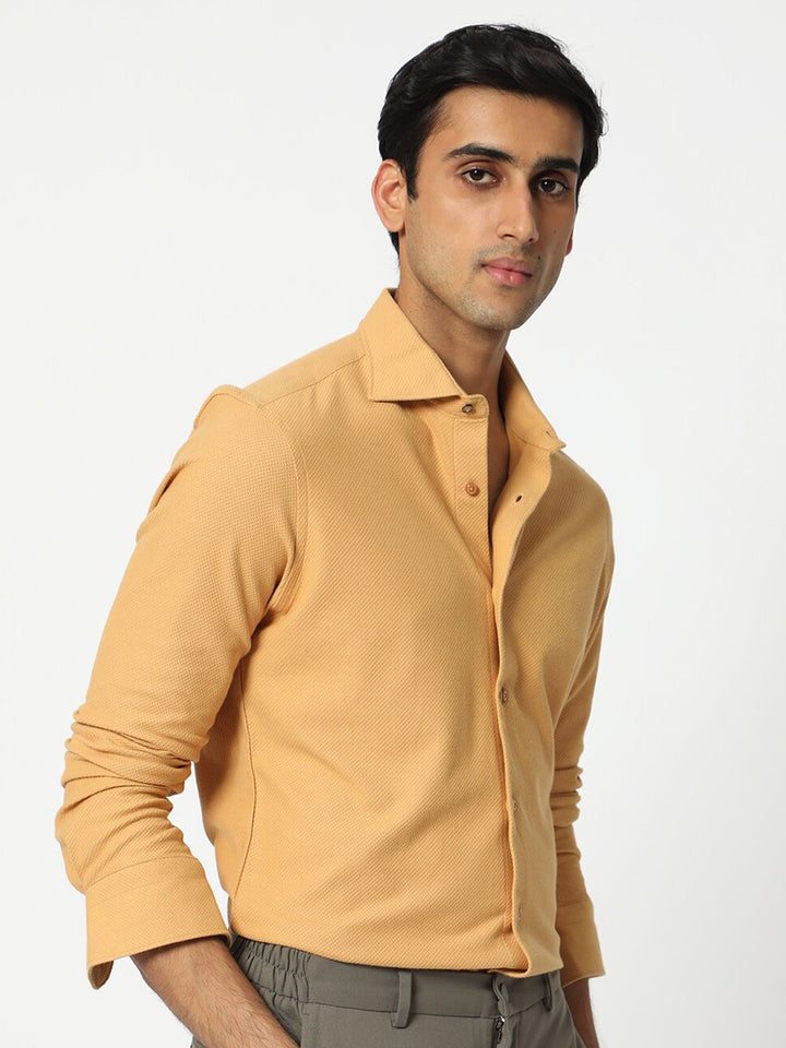 RARE RABBIT Men Venziya Slim Fit Opaque Cotton Shirt