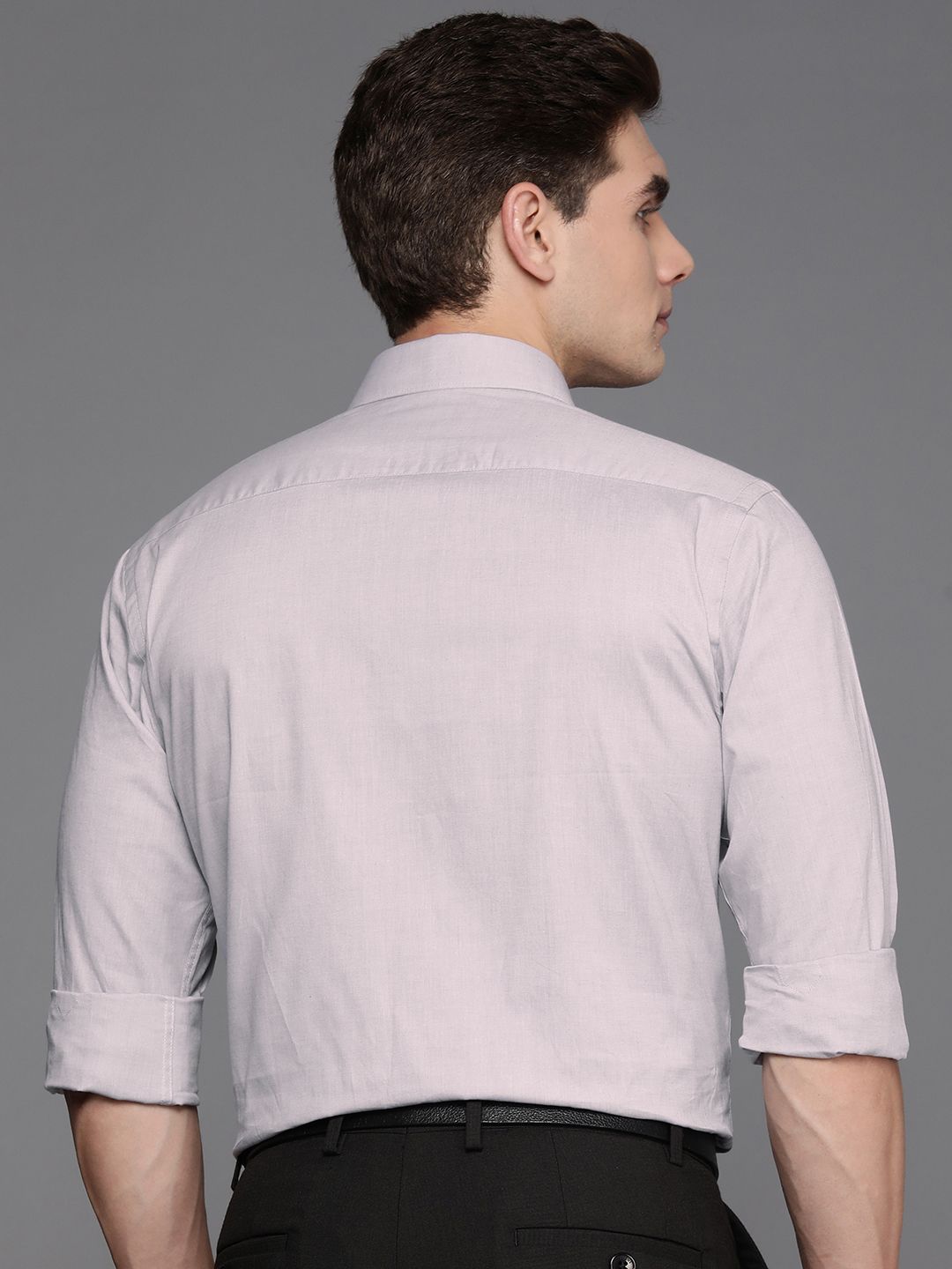 Raymond Self Design Slim Fit Pure Cotton Formal Shirt