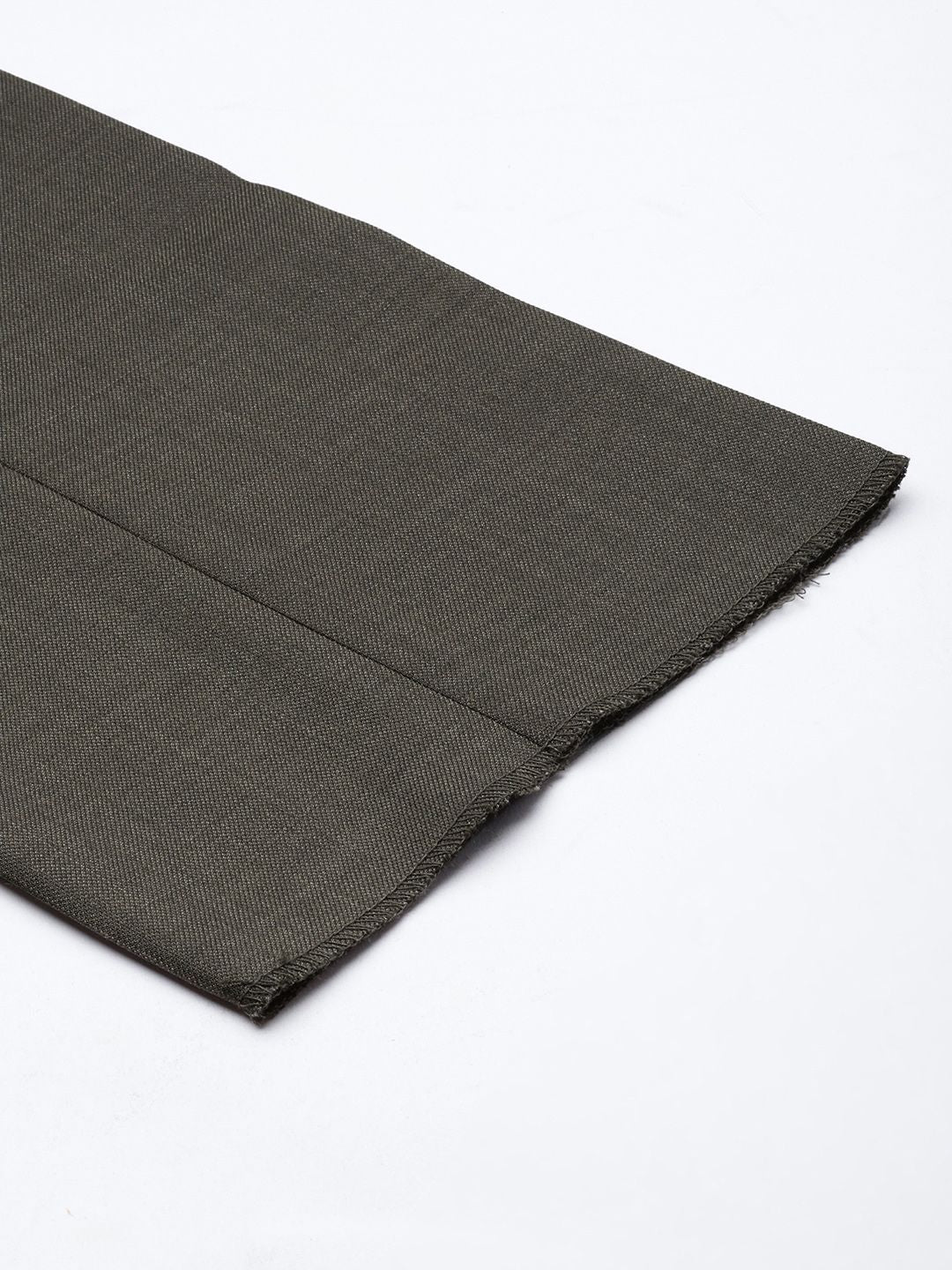 Raymond Men Olive Green Solid Slim Fit Formal Trousers