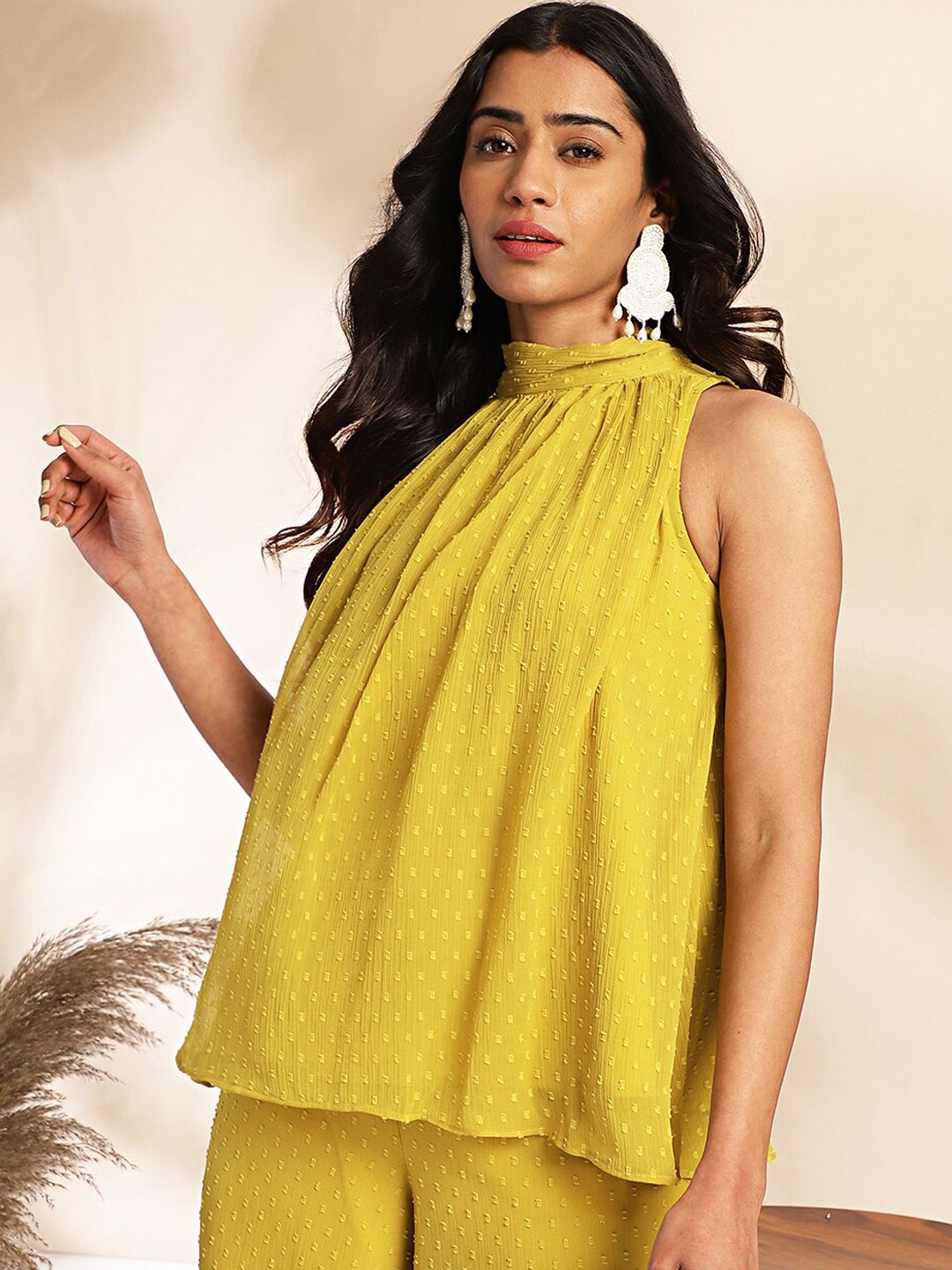 Janasya Dobby Self Design Co-Ord Set