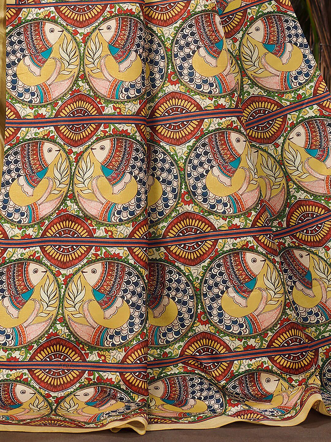 Saree mall Ethnic Motifs Silk Blend Taant Sarees