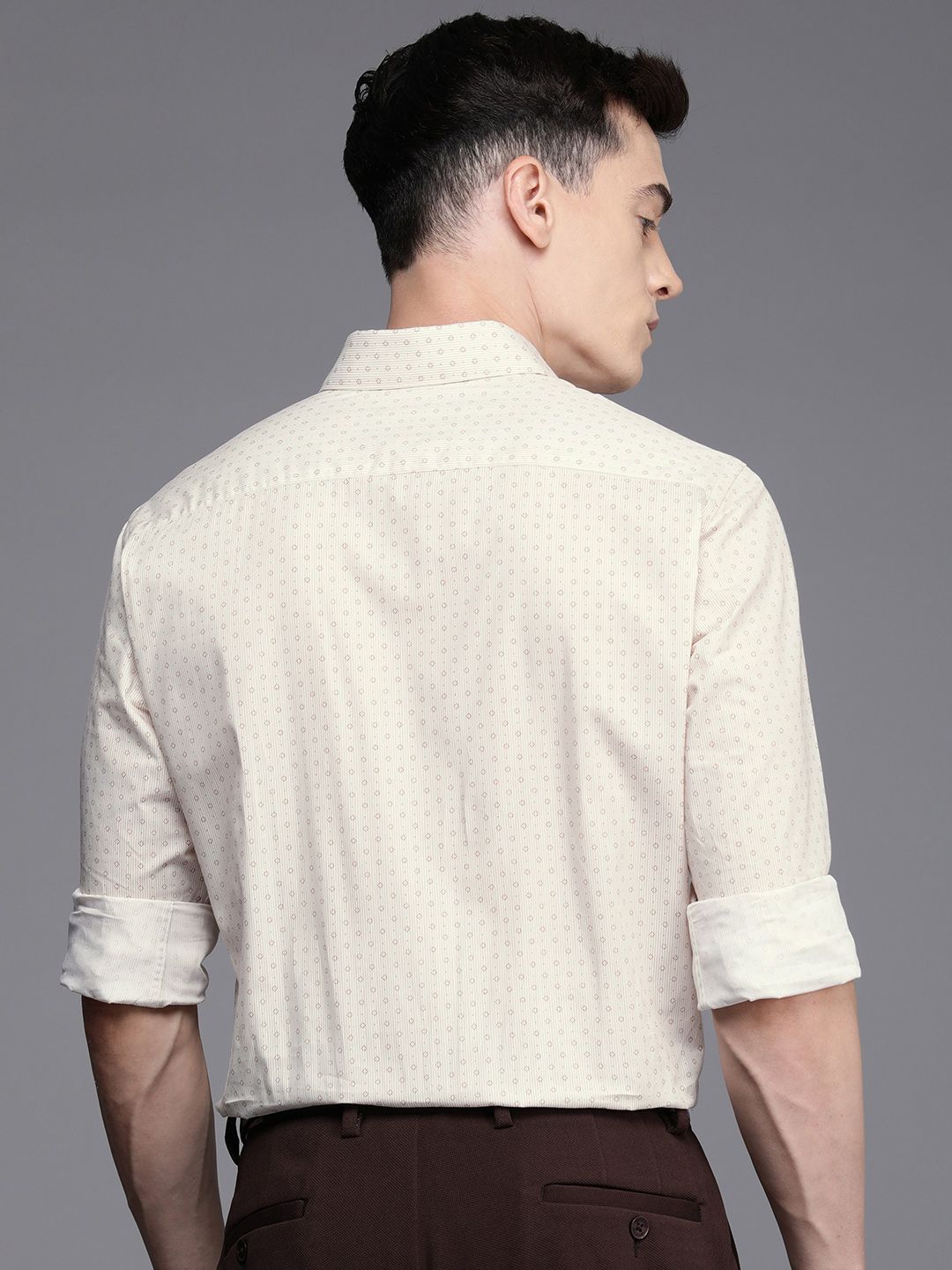 Raymond Slim Fit Striped Pure Cotton Formal Shirt