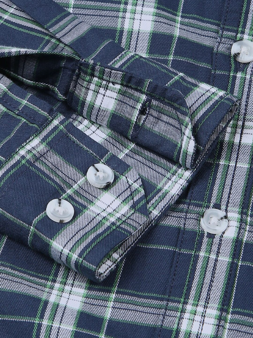 Thomas Scott Standard Slim Fit Tartan Checks Pure Cotton Casual Shirt