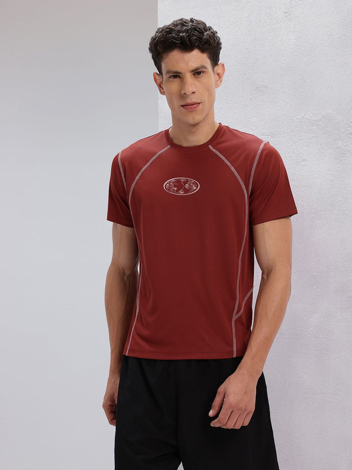 HRX by Hrithik Roshan Contrast Stitch Rapid-Dry Training T-shirt