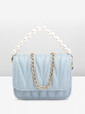 DressBerry Structured Quilted Satchel Bag