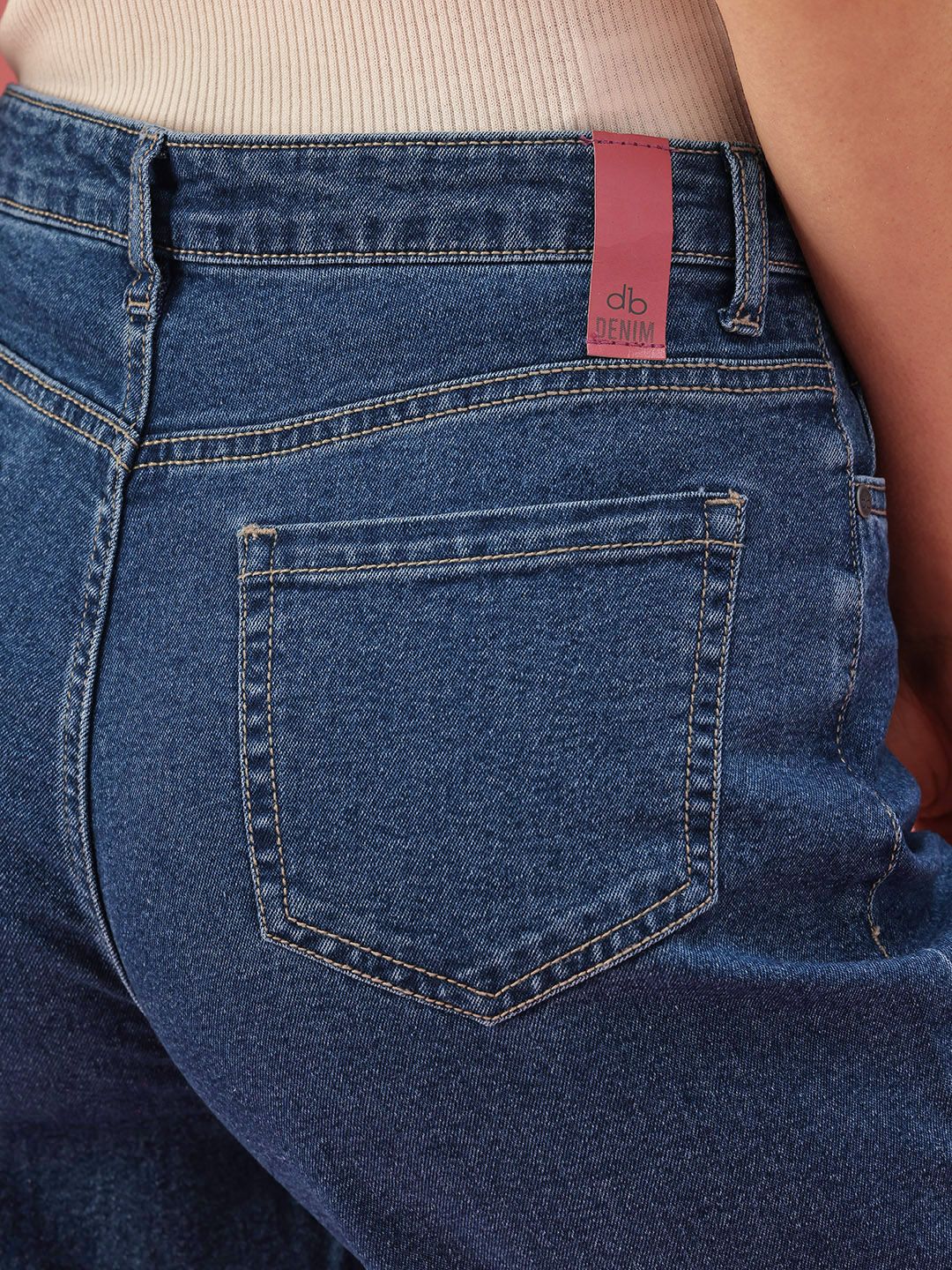 DressBerry Women Straight Fit High-Rise Stretchable Jeans