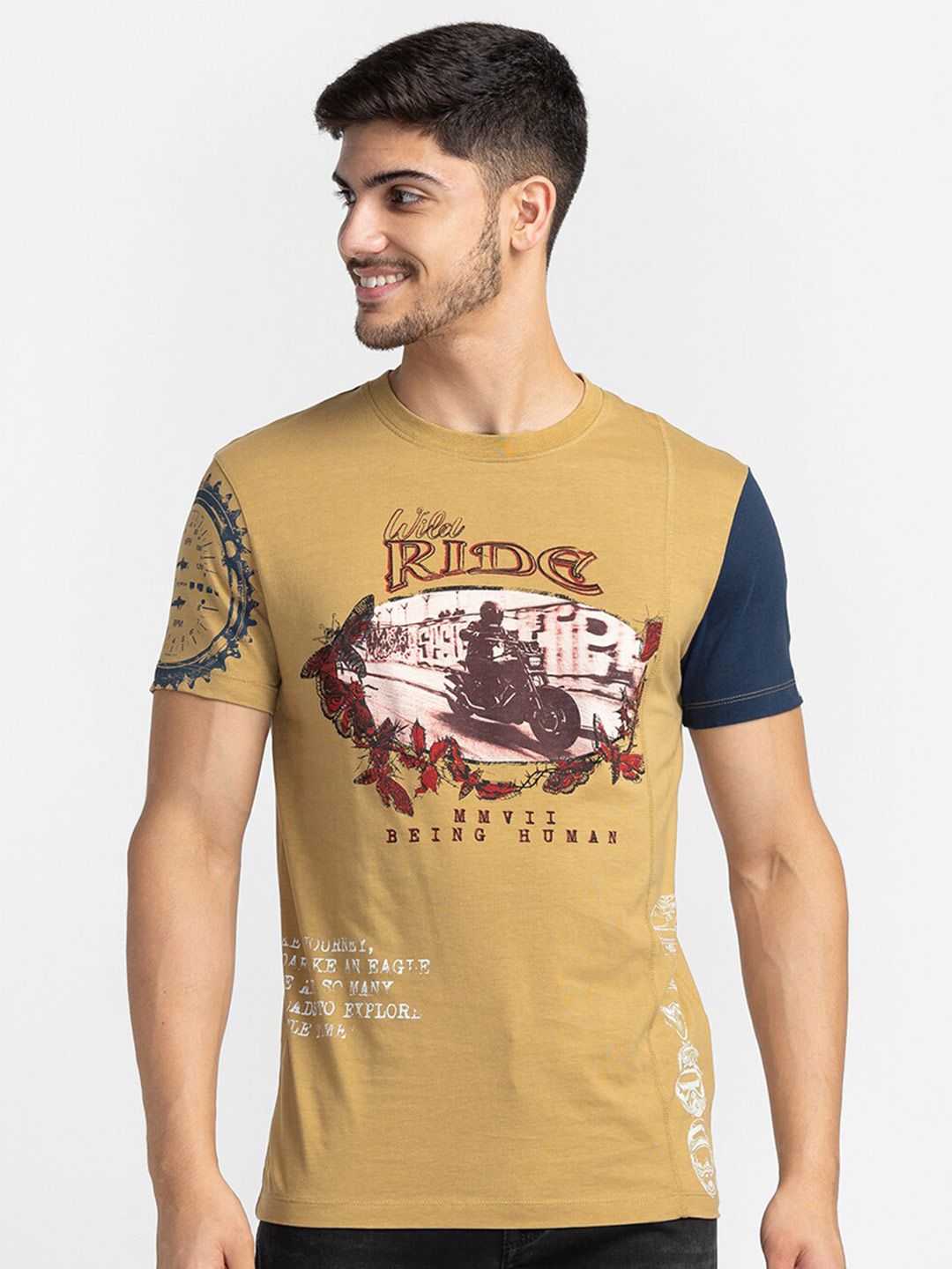 Being Human Graphic Printed Cotton T-shirt