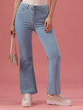 DressBerry Women Bootcut High-Rise Light Fade Stretchable Jeans
