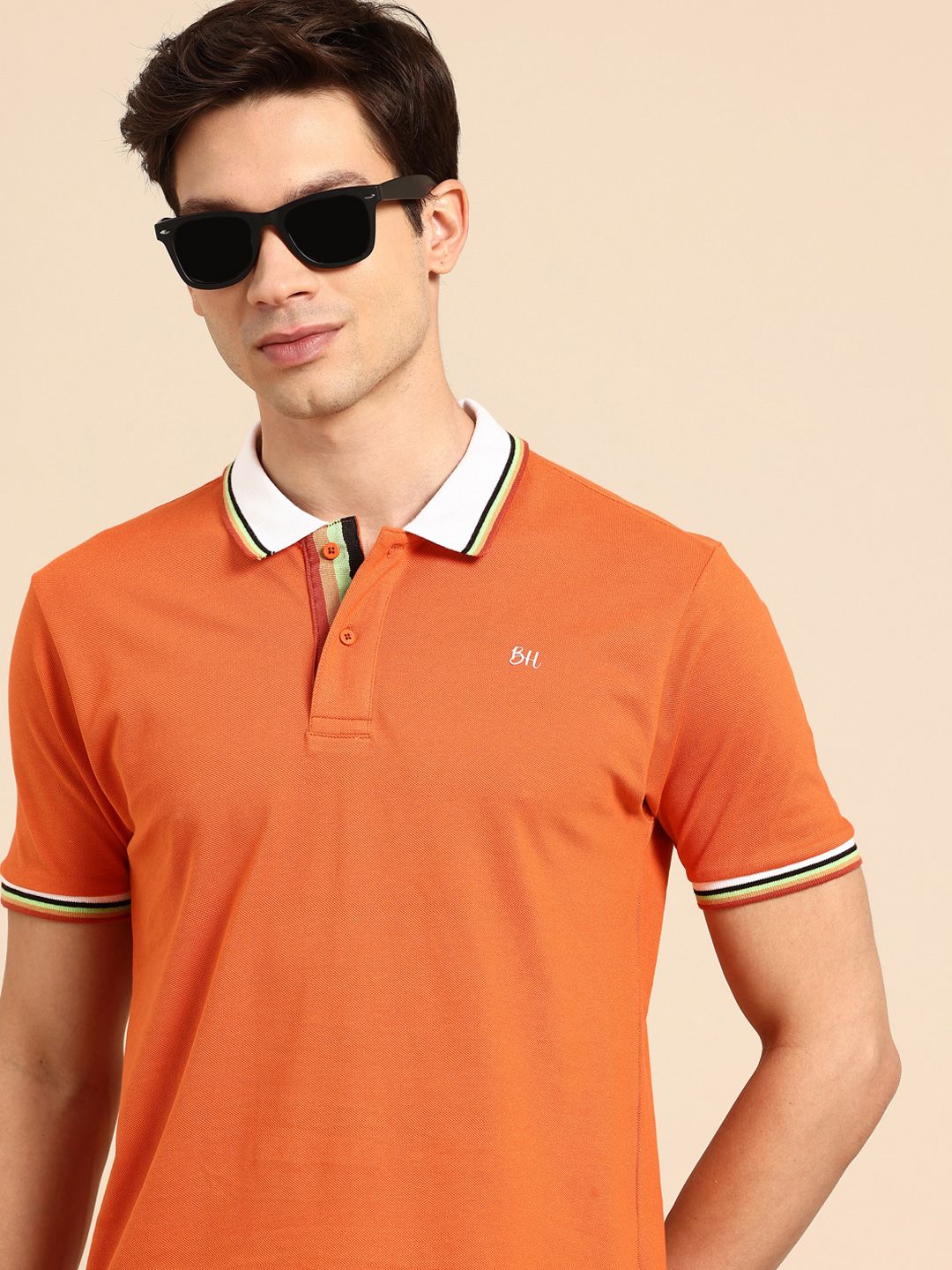 Being Human Polo Collar Pure Cotton T-shirt