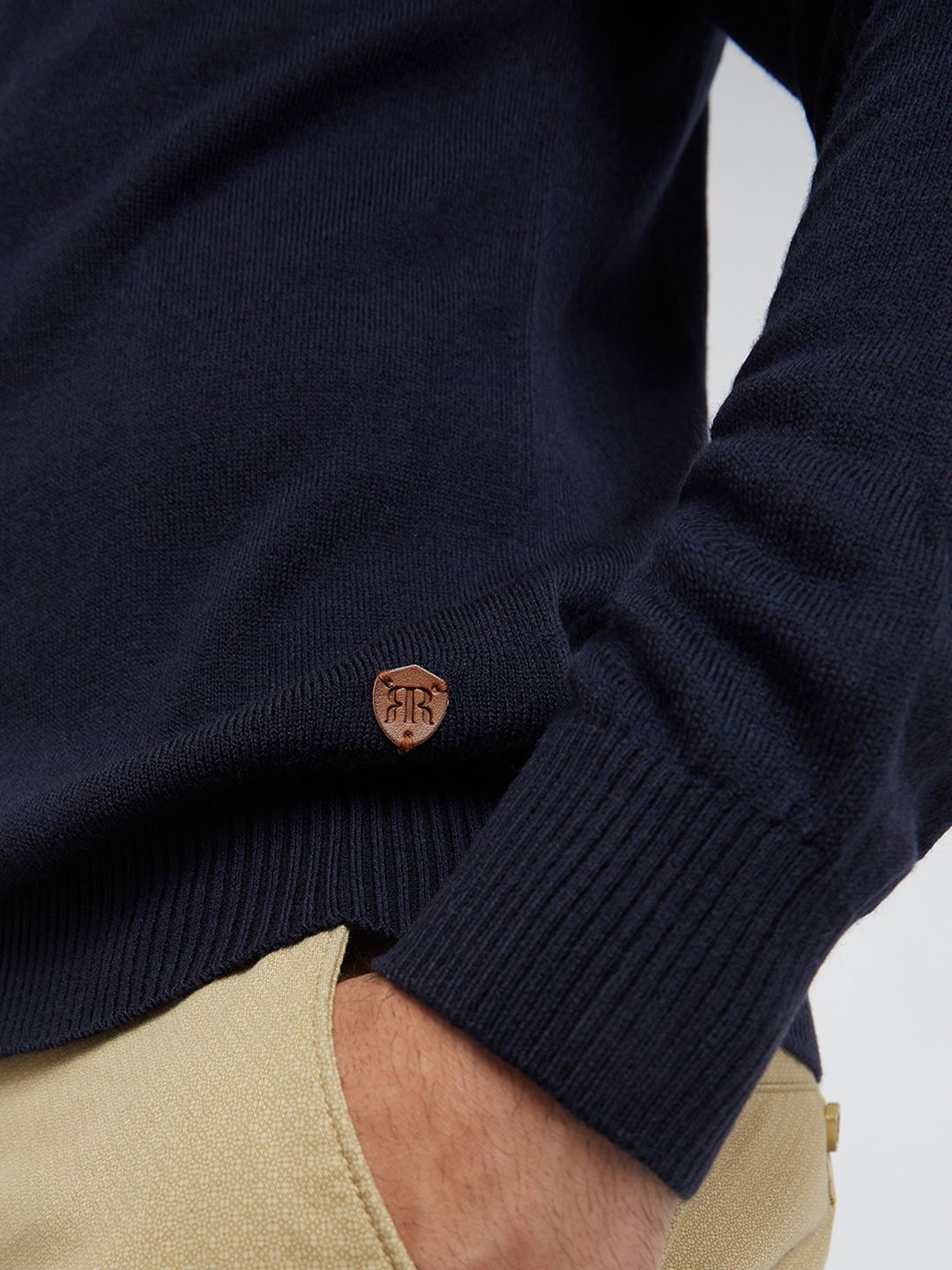 Raymond Men Navy Blue Printed Pullover