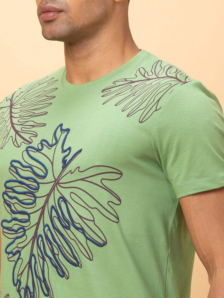 Being Human Pure Cotton Floral Printed Cut Outs T-shirt