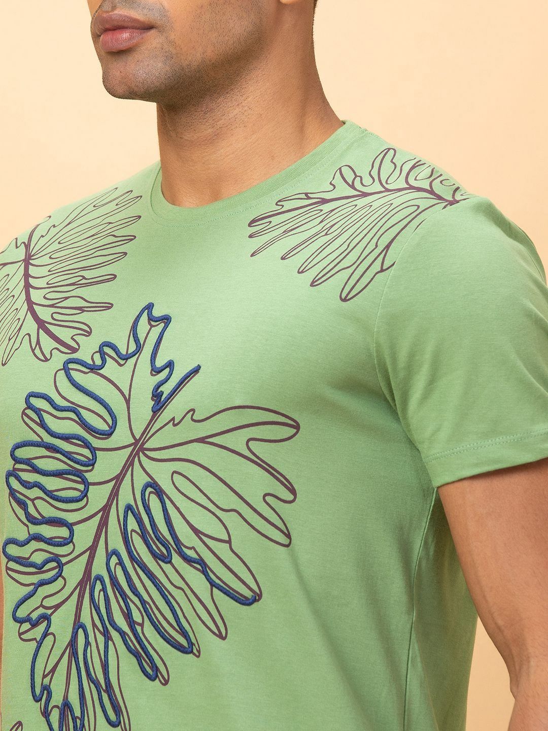 Being Human Pure Cotton Floral Printed Cut Outs T-shirt