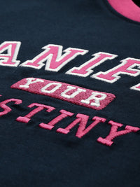 DILLINGER Typography Embroidered Pure Cotton T-shirt With Embroidered Detail