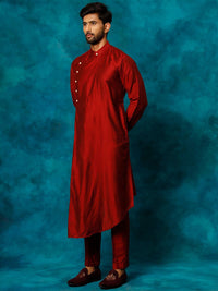 VASTRAMAY Mandarin Collar Straight Kurta