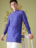 Anouk Mandarin Collar Bandhani Printed Kurta