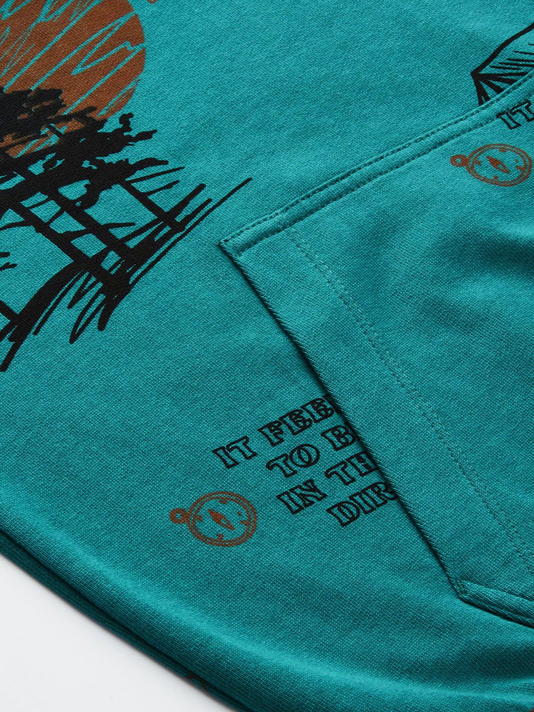 Being Human Men Graphic Printed Pure Cotton Hooded Sweatshirt