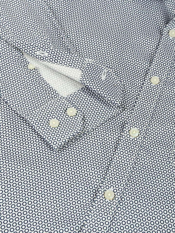 Thomas Scott Classic Slim Fit Micro Ditsy Printed Cotton Formal Shirt