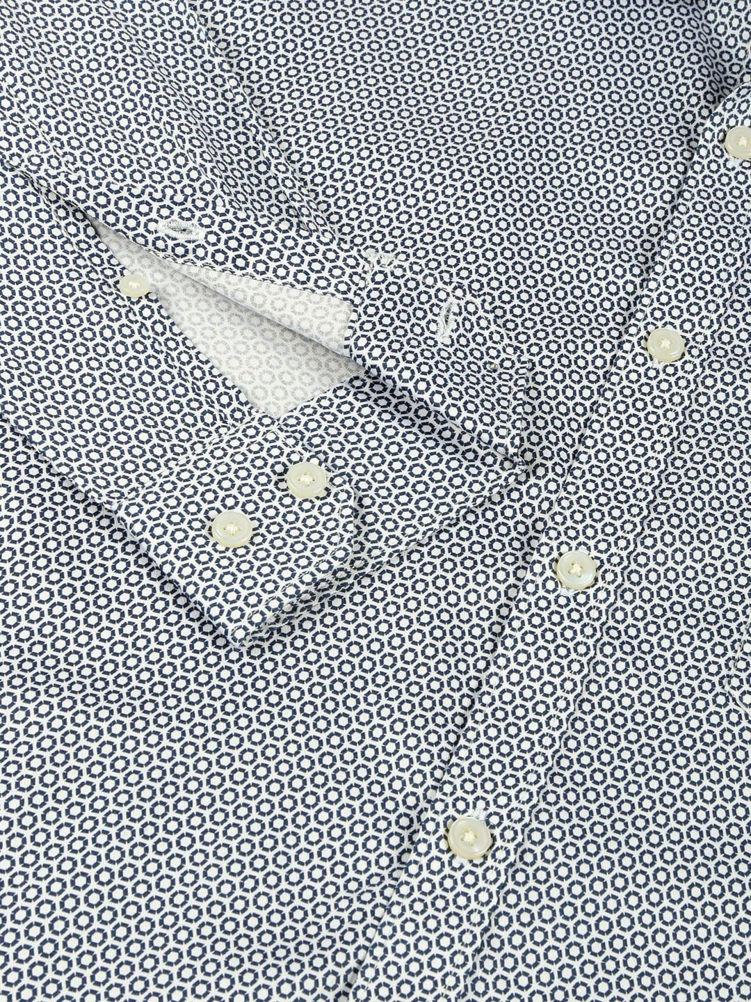 Thomas Scott Classic Slim Fit Micro Ditsy Printed Cotton Formal Shirt