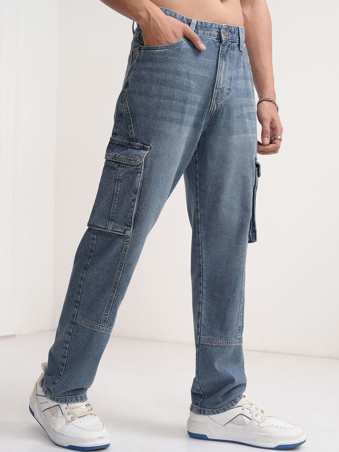 HIGHLANDER Men Cotton Straight Fit Stretchable Jeans