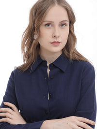 RAREISM Shirt Collar A-Line Midi Dress