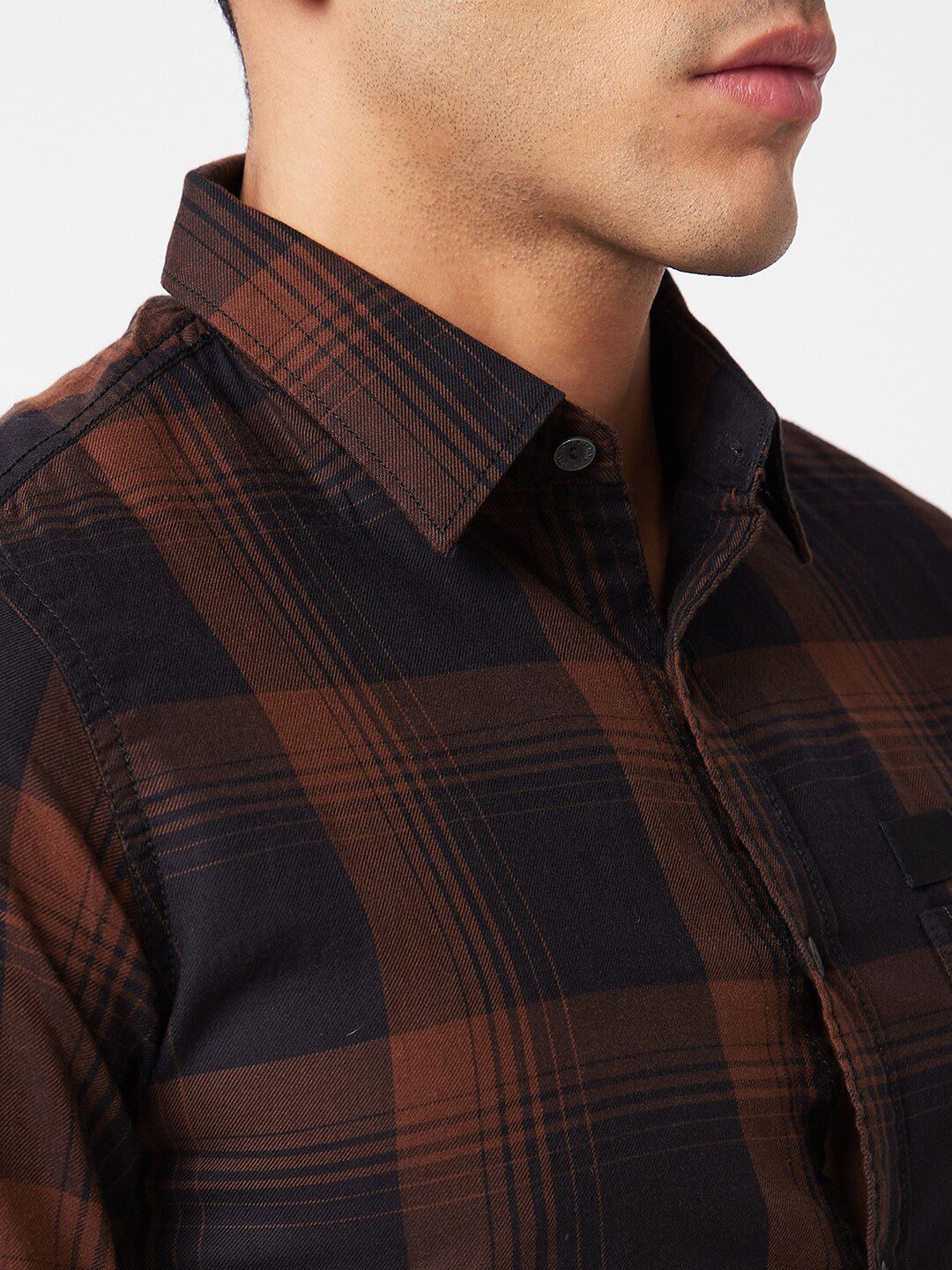 SPYKAR Slim Fit Opaque Checked Cotton Casual Shirt