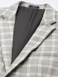 Park Avenue Slim Fit Checked Single Breasted Formal Blazer