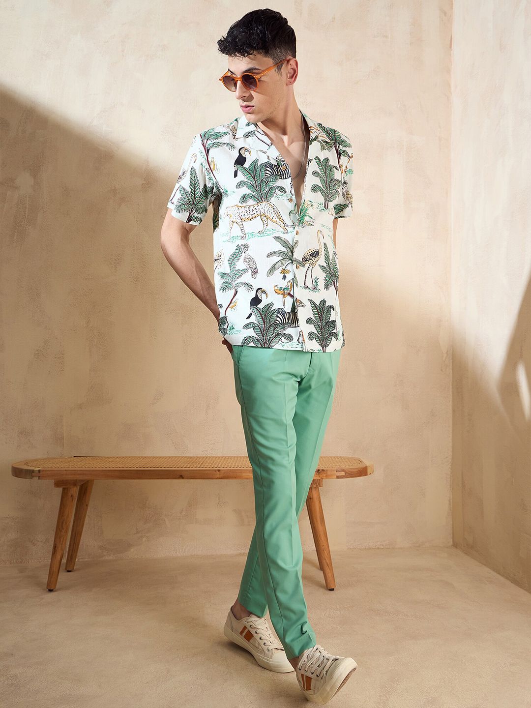 DENNISON Block Printed Oversized Casual Shirt