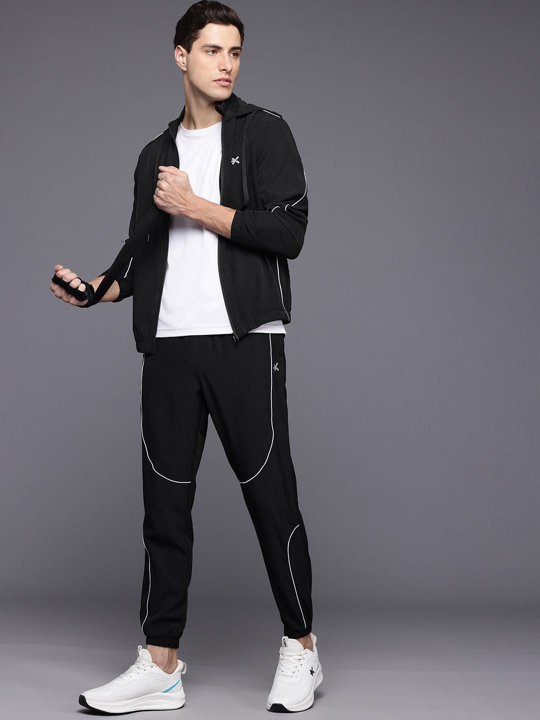 HRX by Hrithik Roshan Rapid-Dry Hooded Training Tracksuit