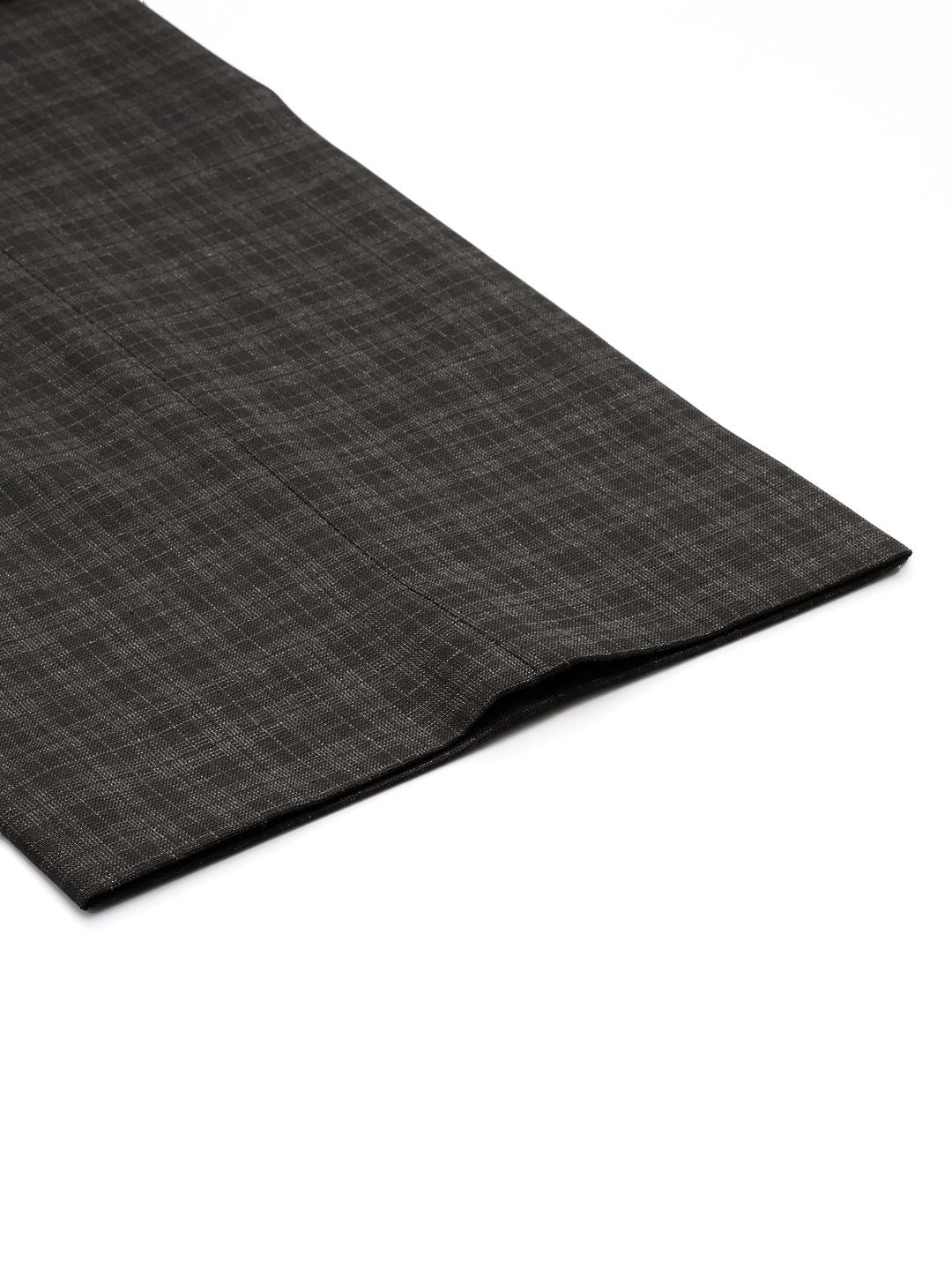 Park Avenue Men Mid-Rise Checked Smart Trousers