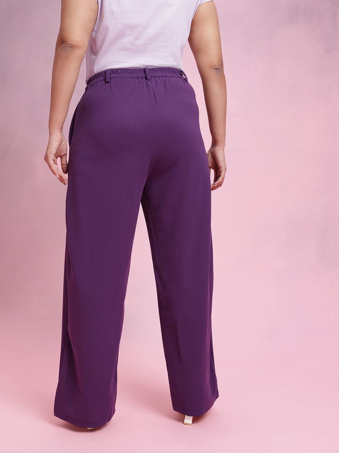 DressBerry Women Plus Size Regular Fit Trousers
