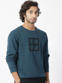 RARE RABBIT Men Arnold Graphic Print Logo Sweatshirt