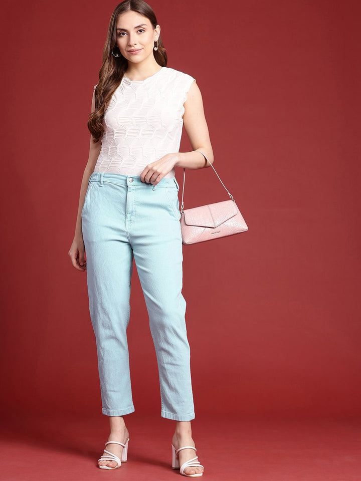 all about you Women Mom Fit High-Rise Stretchable Jeans