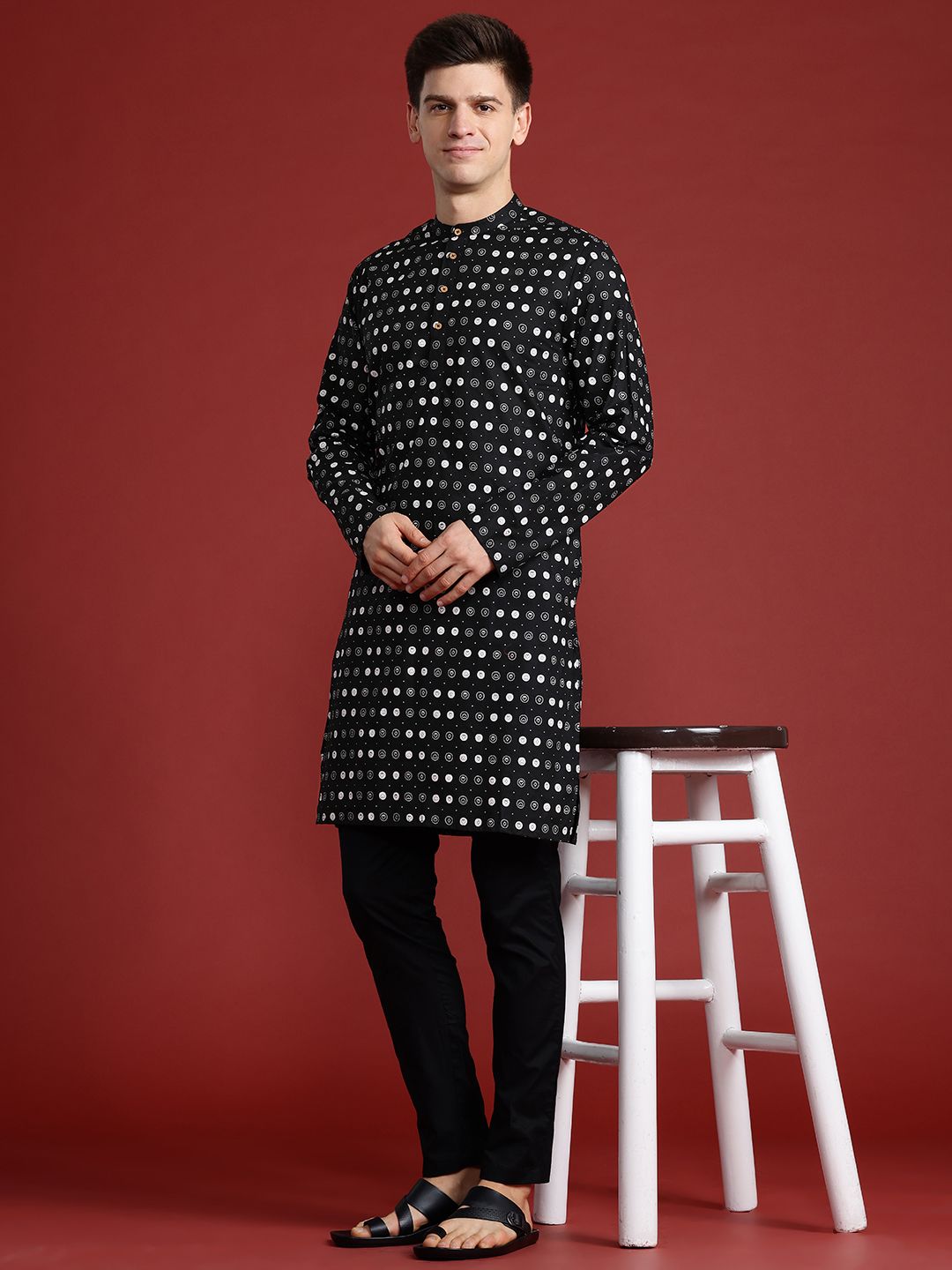 Anouk Printed Regular Pure Cotton Kurta with Trousers