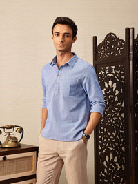 House of Pataudi Shirt Collar Rozana Kurta