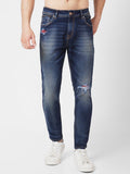 SPYKAR Men Kano Slim Fit Mildly Distressed Heavy Fade Stretchable Jeans