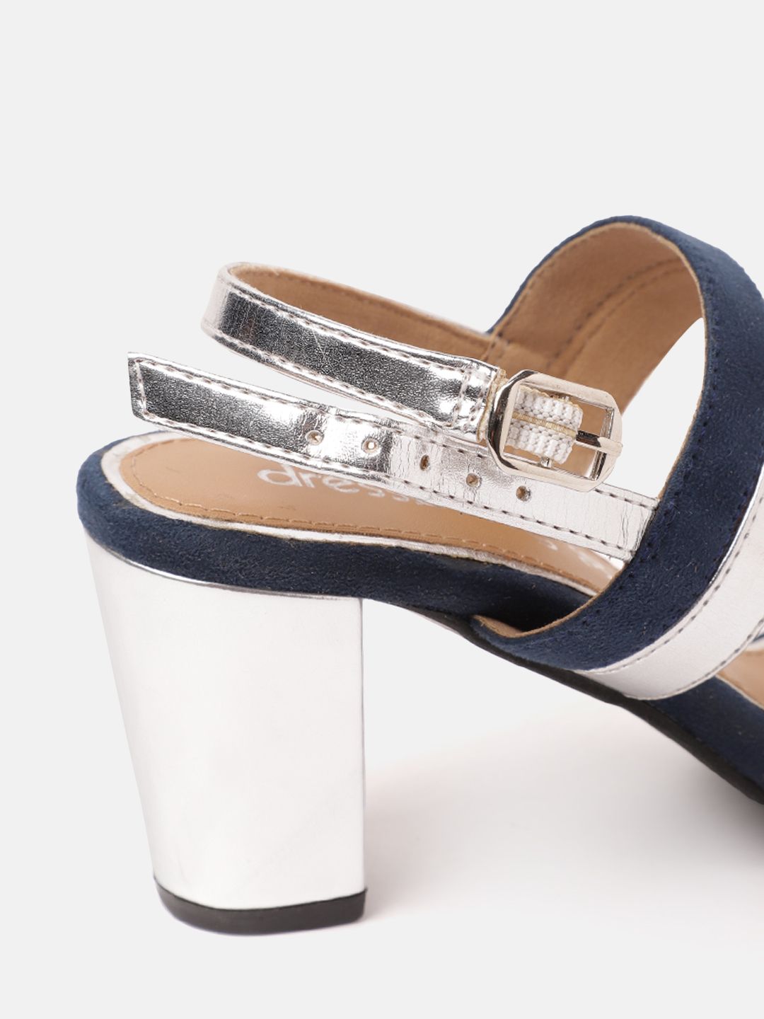 DressBerry Women Striped Block Heel Sandals