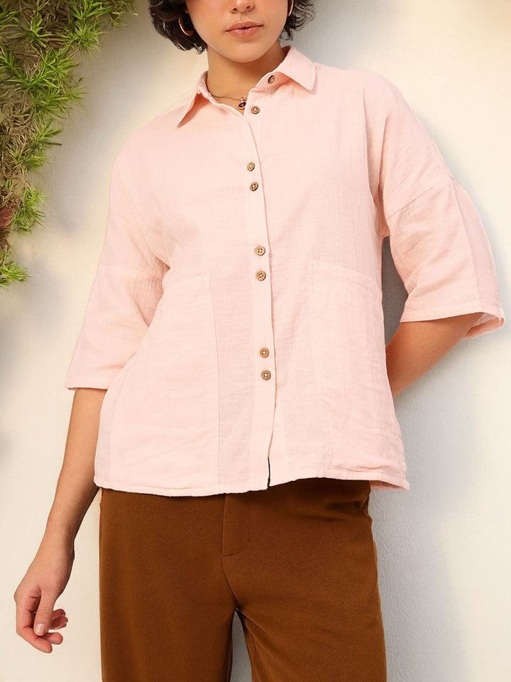 DressBerry Sunset Hues Mega Pockets Cotton Bliss Shirt