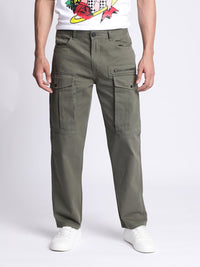 Bene Kleed Men Relaxed Mid-Rise Plain Pure Cotton Cargos