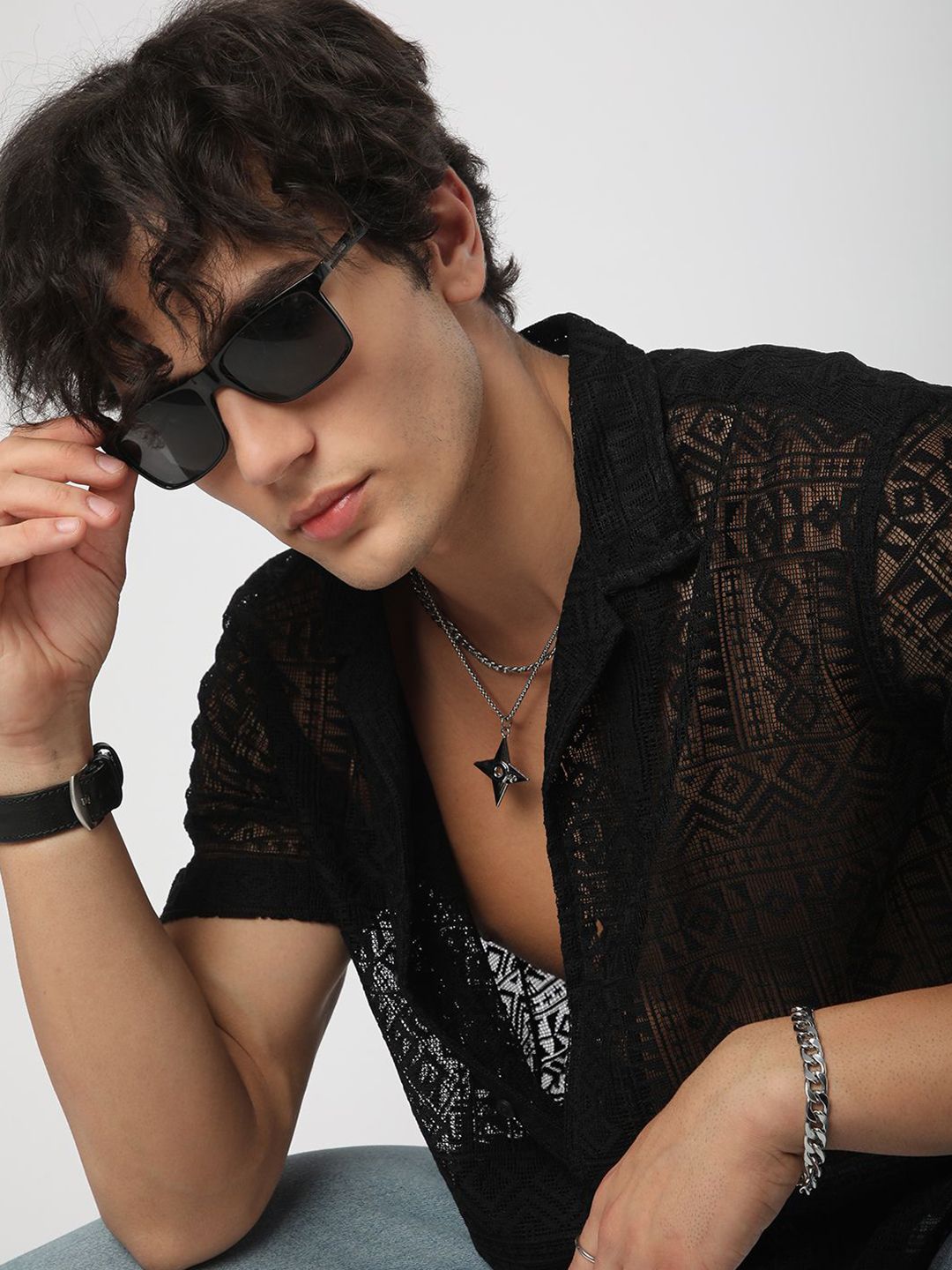 VASTRADO Men Classic Tartan Checks Baju Kasual Legap