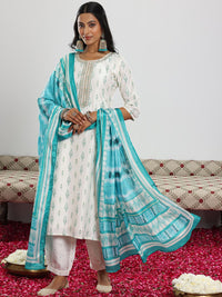 Libas Ethnic Motifs Printed Regular Kurta with Salwar & With Dupatta