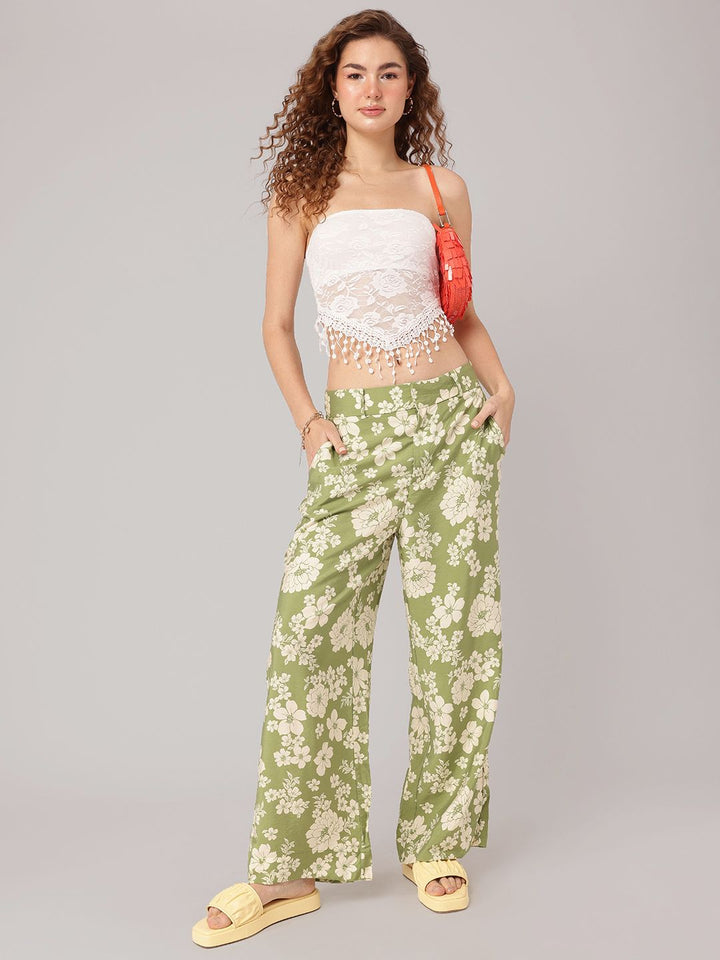 DressBerry Coachella Dream Lace Fringed Tube Crop Top