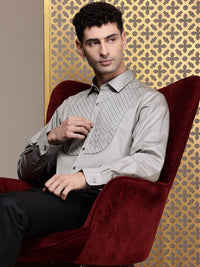 House of Pataudi Opaque Pure Cotton Party Shirt