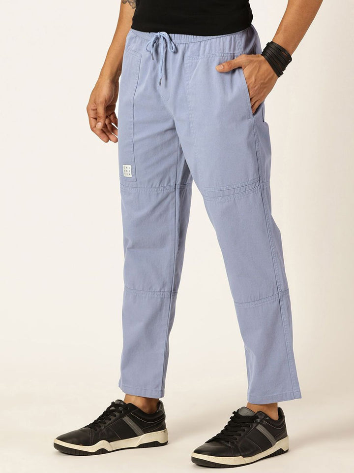 Thomas Scott Men Relaxed Loose Fit Mid-Rise Pure Cotton Easy Wash Trousers